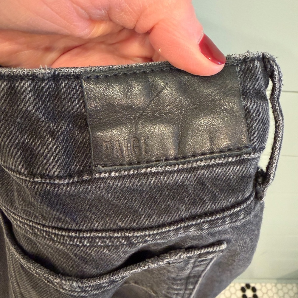 PAIGE Charcoal Straight Leg Jeans - Picture 6 of 6